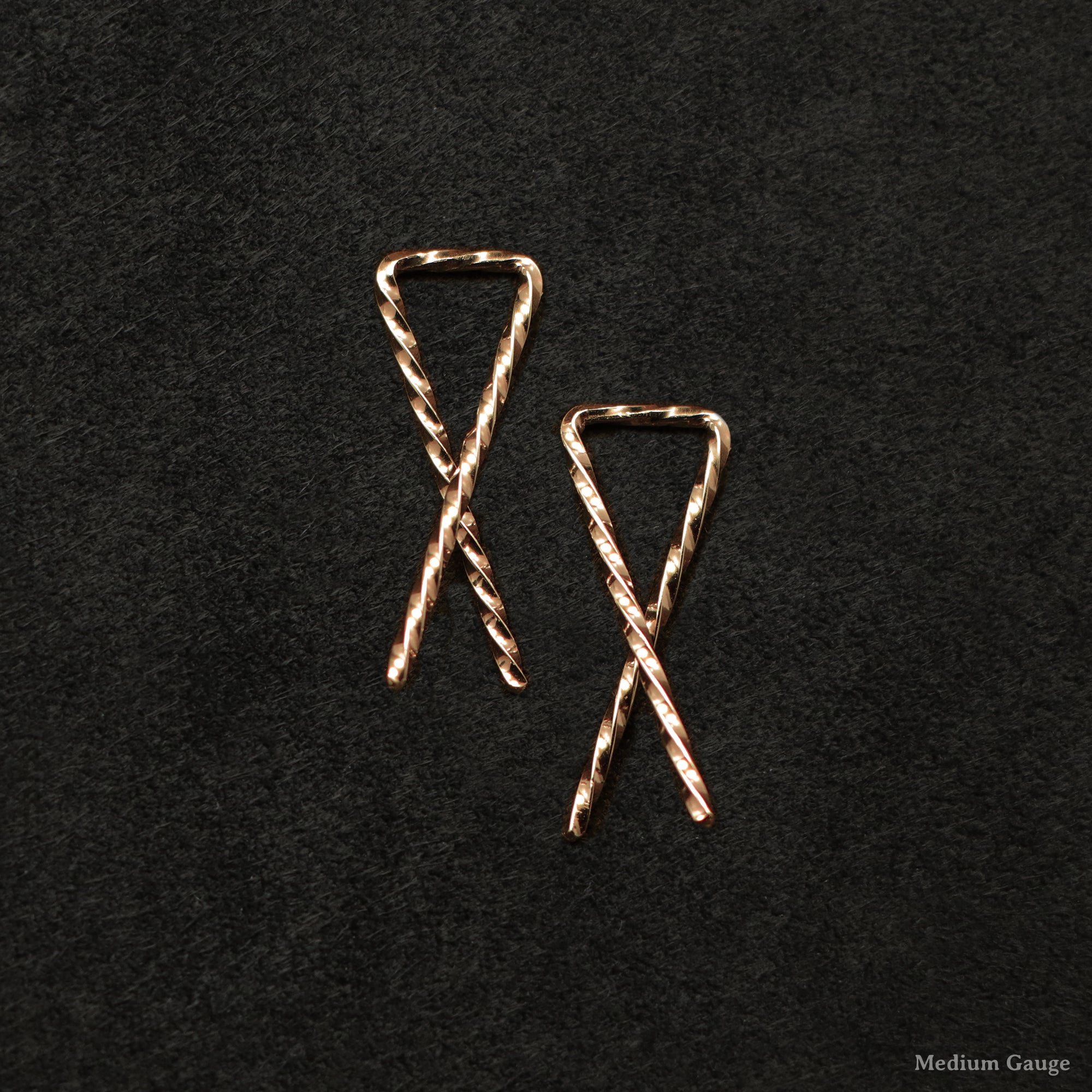 Sibling Ribbons in 18K Rose Gold | Earrings by Caps Brothers